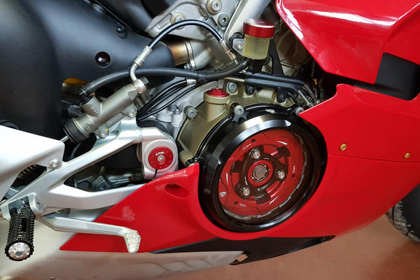 CNC RACING Clear oil bath clutch cover Ducati Panigale V4