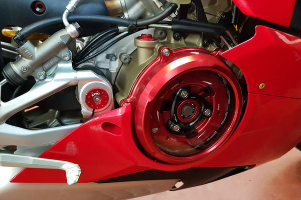 CNC RACING Clear oil bath clutch cover Ducati Panigale V4