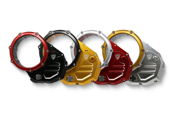 CNC RACING Clear cover oil bath clutch Ducati BICOLOR