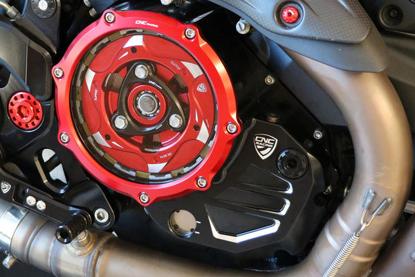 CNC RACING Clear cover oil bath clutch Ducati BICOLOR