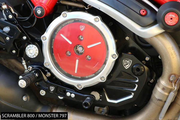 CNC RACING Clear cover oil bath clutch Ducati BICOLOR