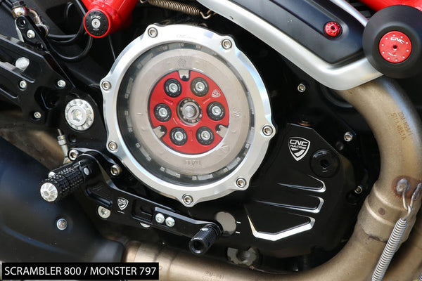 CNC RACING Clear cover oil bath clutch Ducati BICOLOR