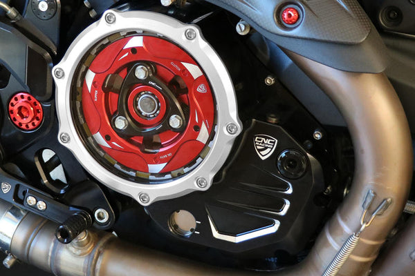 CNC RACING Clear cover oil bath clutch Ducati BICOLOR