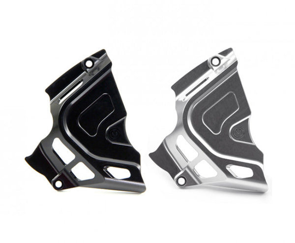 MOTOCORSE Billet CNC DIAVEL Front Sprocket Cover, Silver or Black