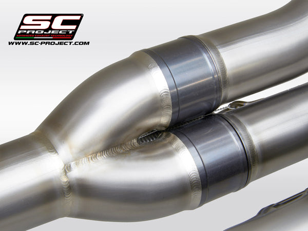 SC BMW S 1000 RR (2019 - 2020) Full Exhaust System 4-1, Titanium, with Carbon SC1-R Muffler B33-TC93C