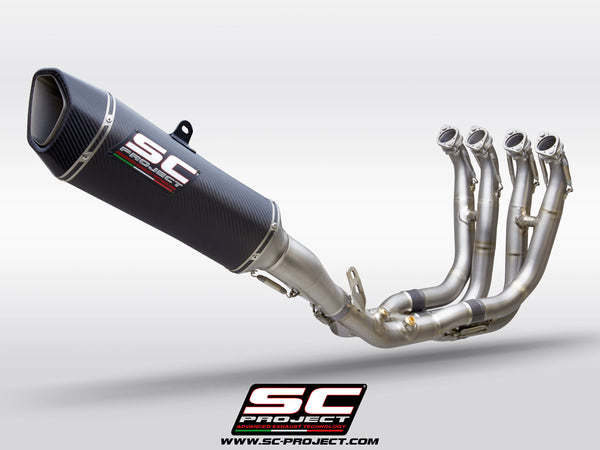 SC BMW S 1000 RR (2019 - 2020) Full Exhaust System 4-1, Titanium, with Carbon SC1-R Muffler B33-TC90C