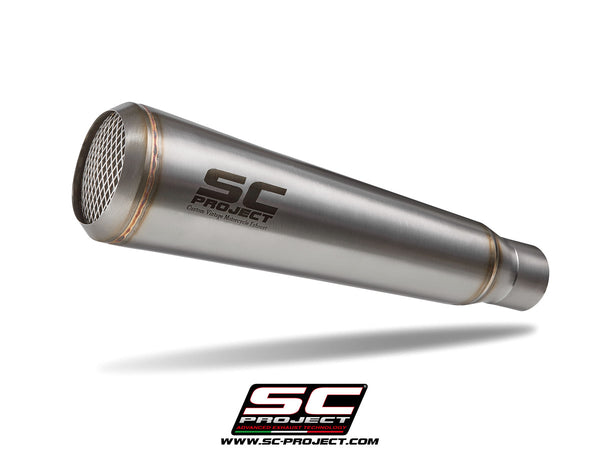 SC PROJECT DUCATI MONSTER 797 (2017 - 2020) Conic 70'S Muffler, stainless steel D32-42A70SMB