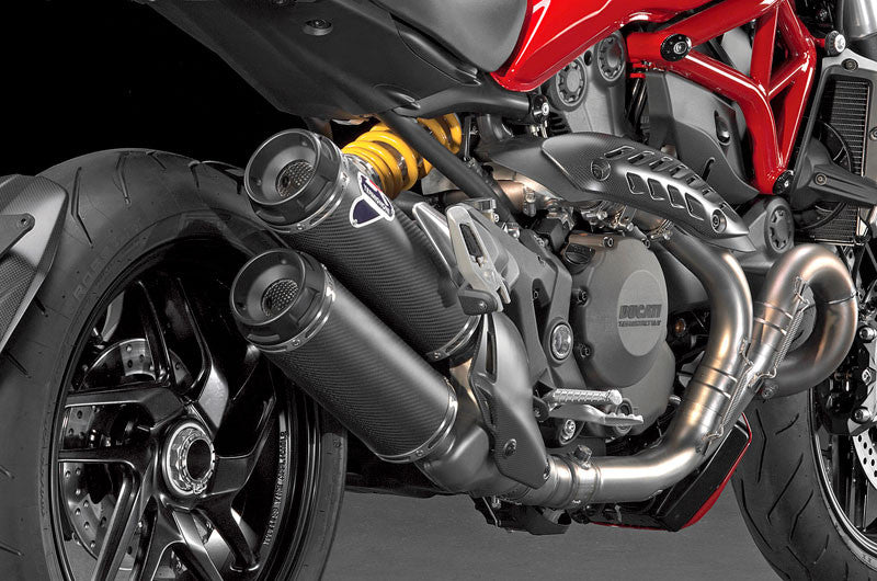 DUCABIKE | 003Co - Pair Of Homologated Carbon Termignoni Exhaust Ducati Monster 1200