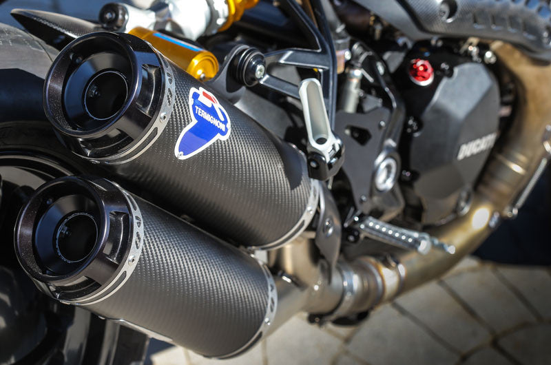 DUCABIKE | 003Cr - Pair Of Termignoni Carbon Racing Silencers Ducati Monster 1200