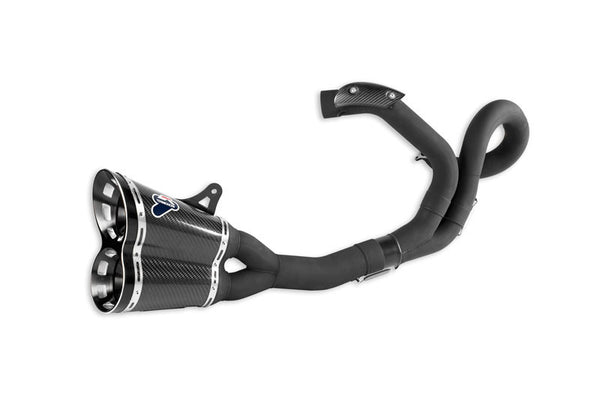 TERMIGNONI DUCATI DIAVEL COMPLETE RACING EXHAUST SYSTEM WITH CARBON SILENCERS AND BLACK CERAMIC COATED PIPES