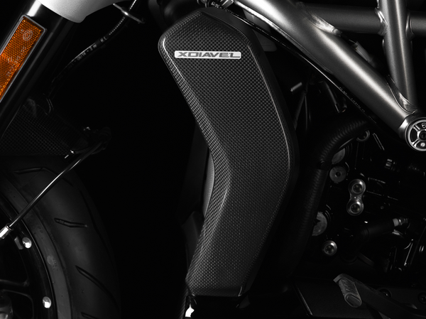 DUCATI XDIAVEL CARBON RADIATOR COVERS MATTE 96980782A / GLOSS 96980782AB