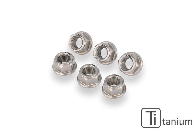 CNC RACING Nuts sets rear sprocket flange Ducati M10x1 Titanium