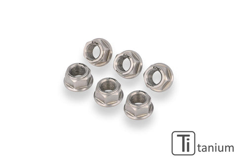 CNC RACING Nuts sets rear sprocket flange Ducati M10x1 Titanium
