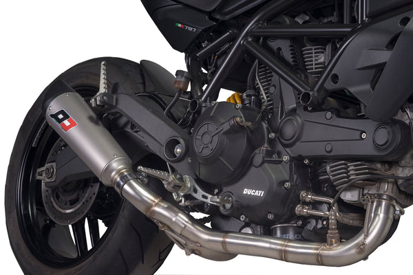 QD EXHAUST DUCATI Ducati Monster 797 Terminale in acciaio LUCIDO Max-Cone