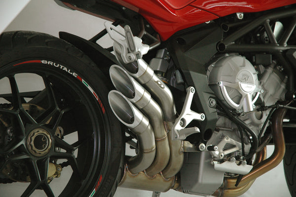 QD EXHAUST MV AGUSTA Brutale 675/800 Power-Gun Slip-on POWER GUN 3 muffler set (SILVER version)
