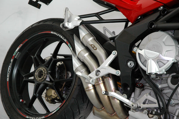 QD EXHAUST MV AGUSTA Brutale 675/800 Power-Gun Slip-on POWER GUN 3 muffler set (SILVER version)
