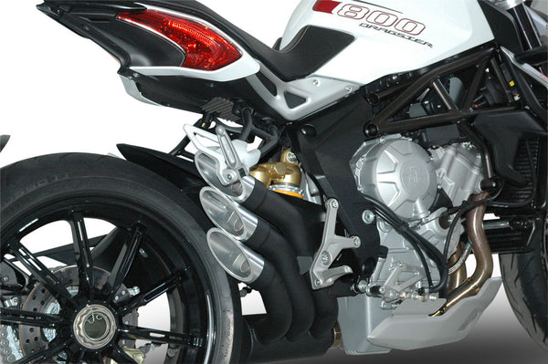 QD EXHAUST MV AGUSTA MV Agusta Dragster 800 Power-Gun EURO 3 Slip-on POWER GUN 3 muffler set (SILVER version)