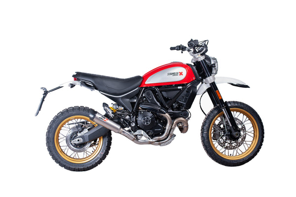 QD EXHAUST DUCAT Ducati Scrambler 800 Desert Sled 2017—>Titanium Tri-Cone