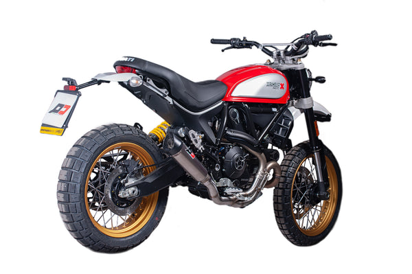 QD EXHAUST DUCAT Ducati Scrambler 800 Desert Sled 2017—>Titanium Tri-Cone