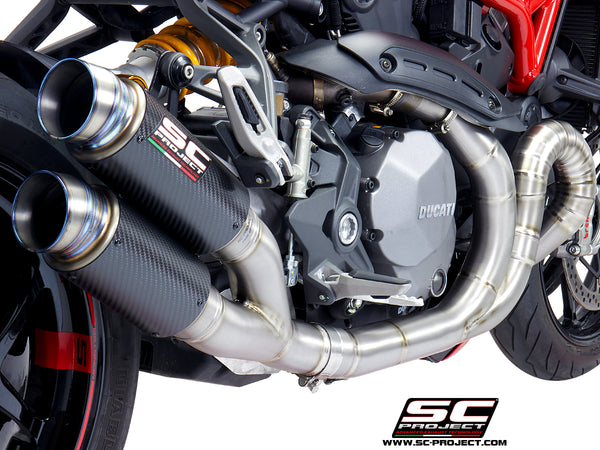 SC PROJECT DUCATI MONSTER 1200 (2017 - 2021) - S - R Headers 2-1 compatible with Stock and SC-Project mufflers (muffler not included) D25B-FS-FT