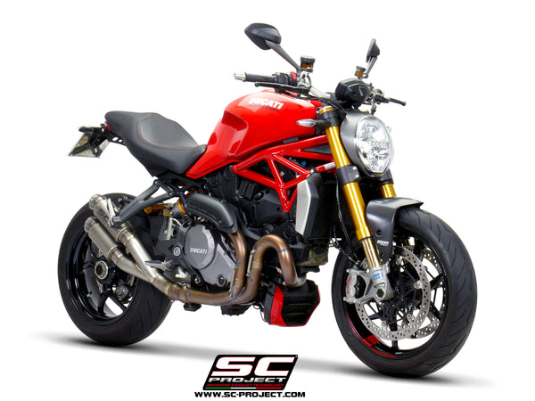 SC PROJECT DUCATI MONSTER 1200 (2017 - 2021) - S - R Twin GP70-R double overlapping Muffler, titanium D25B-DT70T