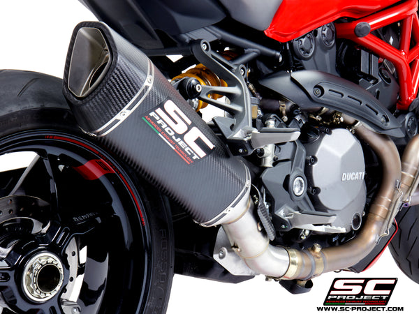 SC PROJECT DUCATI MONSTER 1200 (2017 - 2021) - S - R SC1-R Muffler, carbon fiber, with carbon fiber end cap D25B-91C