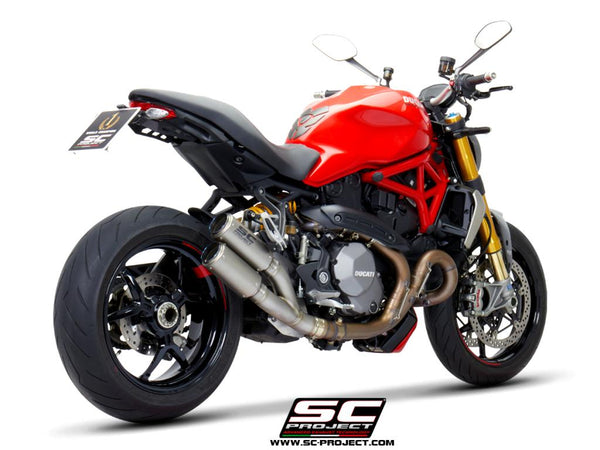 SC PROJECT DUCATI MONSTER 1200 (2017 - 2021) - S - R Twin CR-T double overlapping Muffler, titanium D25B-DT36T