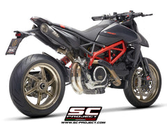 SC PROJECT DUCATI HYPERMOTARD 950 - SP (2019 - 2021) De-cat link pipe compatible with original, S1, SC1-M, S1-Carbon, SC1-R, CR-T M2 Mufflers (mufflers not included) D31-DE-SS