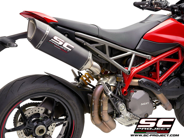 SC PROJECT DUCATI HYPERMOTARD 950 - SP (2019 - 2021) SC1-R Muffler, carbon fiber, with carbon fiber end cap D31-91C