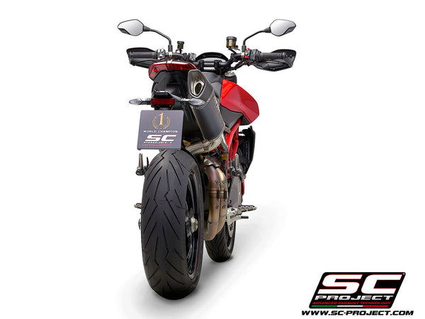 SC PROJECT DUCATI HYPERMOTARD 950 - SP (2019 - 2021) SC1-R Muffler, carbon fiber, with carbon fiber end cap D31-91C