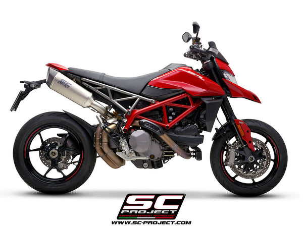 SC PROJECT DUCATI HYPERMOTARD 950 - SP (2019 - 2021) SC1-R Muffler, titanium, with carbon fiber end cap D31-91T