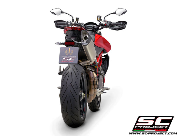 SC PROJECT DUCATI HYPERMOTARD 950 - SP (2019 - 2021) SC1-R Muffler, titanium, with carbon fiber end cap D31-91T