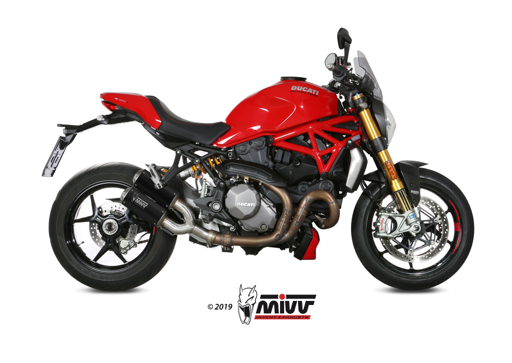MIVV DUCATI MONSTER 1200 2017 > 2020 MK3 BLACK STAINLESS STEEL Exhausts