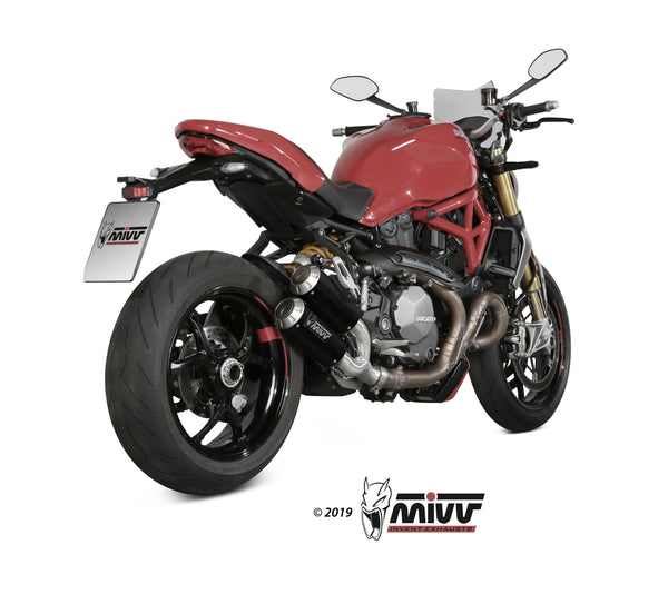 MIVV DUCATI MONSTER 1200 2017 > 2020 MK3 BLACK STAINLESS STEEL Exhausts