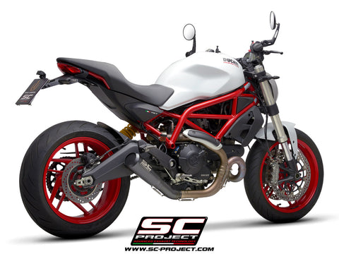 SC PROJECT DUCATI MONSTER 797 (2017 - 2020) Conic 70'S Muffler, stainless steel D32-42A70SMB