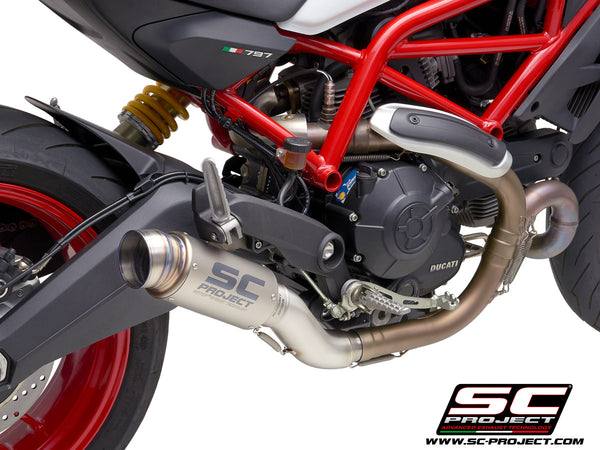 SC PROJECT DUCATI MONSTER 797 (2017 - 2020) GP70-R Muffler, Titanium D32-T70T