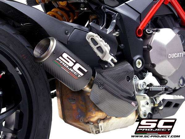 SC PROJECT DUCATI MULTISTRADA 1260 (2018 - 2020) CR-T Muffler, carbon fiber, with titanium end cap D30-36C