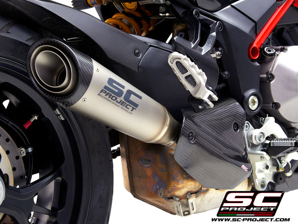 SC PROJECT DUCATI MULTISTRADA 1260 (2018 - 2020) S1 Muffler, Titanium, with Carbon fiber end cap D30-41T