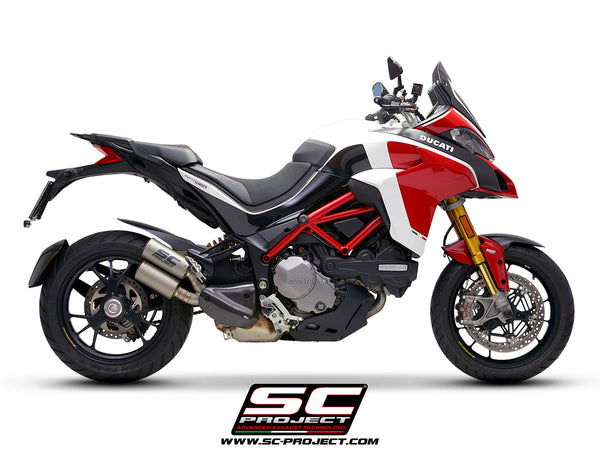 SC PROJECT DUCATI MULTISTRADA 1260 (2018 - 2020) Twin CR-T double overlapping Muffler, Titanium D30-DT36T