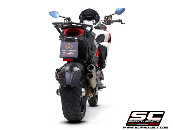 SC PROJECT DUCATI MULTISTRADA 1260 (2018 - 2020) Twin CR-T double overlapping Muffler, Titanium D30-DT36T