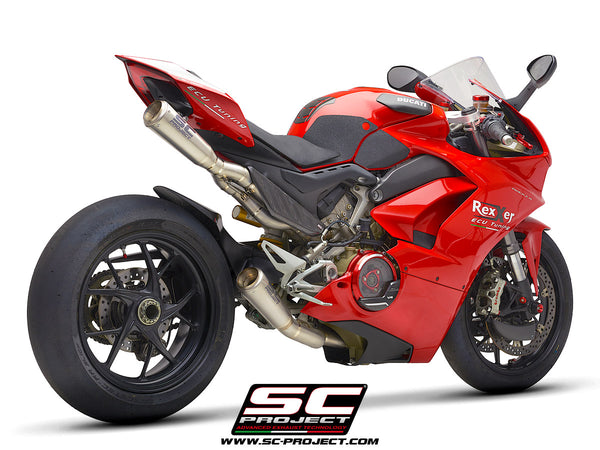 SC PROJECT DUCATI PANIGALE V4 4-2 EXHAUST SYSTEM IN FULL TITANIUM WITH TITANIUM  S1-GP MUFFLER / D26-TC43T