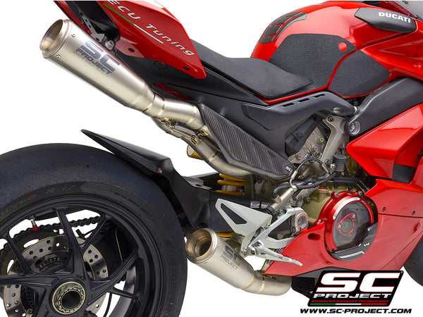 SC PROJECT DUCATI PANIGALE V4 4-2 EXHAUST SYSTEM IN FULL TITANIUM WITH TITANIUM  S1-GP MUFFLER / D26-TC43T