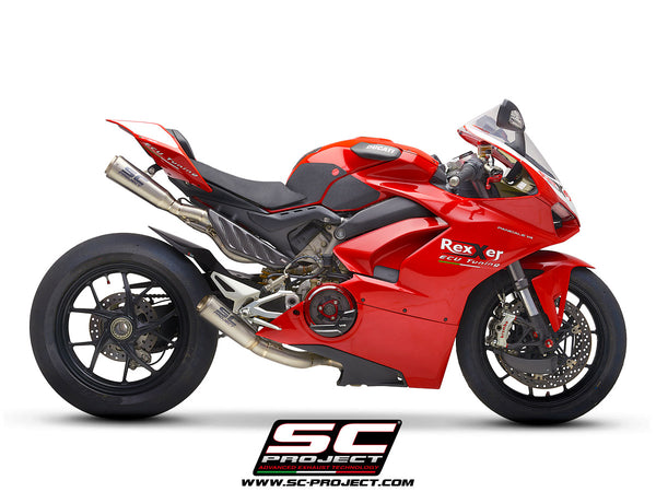 SC PROJECT DUCATI PANIGALE V4 4-2 EXHAUST SYSTEM IN FULL TITANIUM WITH TITANIUM  S1-GP MUFFLER / D26-TC43T