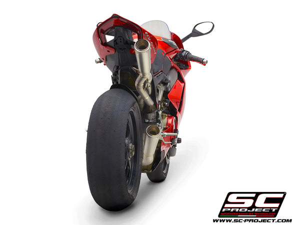 SC PROJECT DUCATI PANIGALE V4 4-2 EXHAUST SYSTEM IN FULL TITANIUM WITH TITANIUM  S1-GP MUFFLER / D26-TC43T