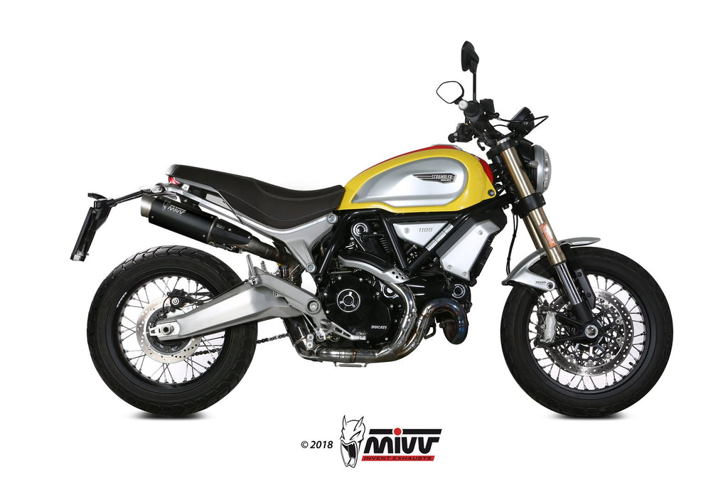 MIVV DUCATI SCRAMBLER 1100 2018 > 2020 GP PRO BLACK STAINLESS STEEL Exhausts