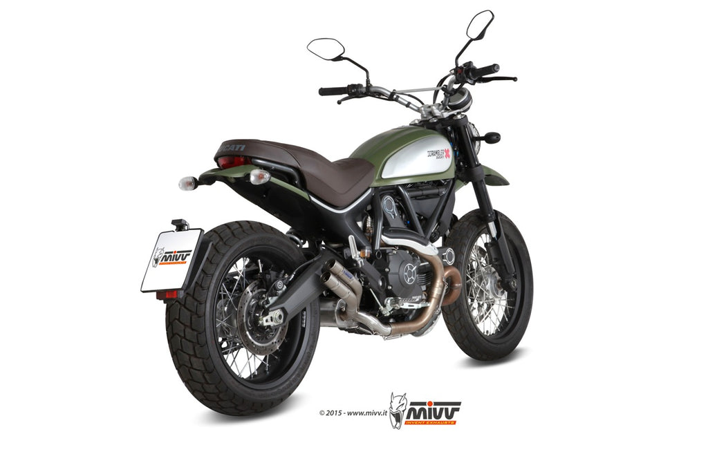 MIVV DUCATI SCRAMBLER 800 2015 2020 DOUBLE GUN TITANIUM Exhausts