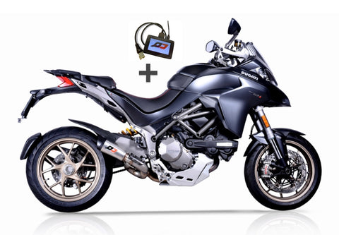 QD EXHAUST DUCATI Offerta bundle! Multistrada 1260 Impianto Semi-completo + QD ECU Tuning Gunshot 60 + ECU Tuning