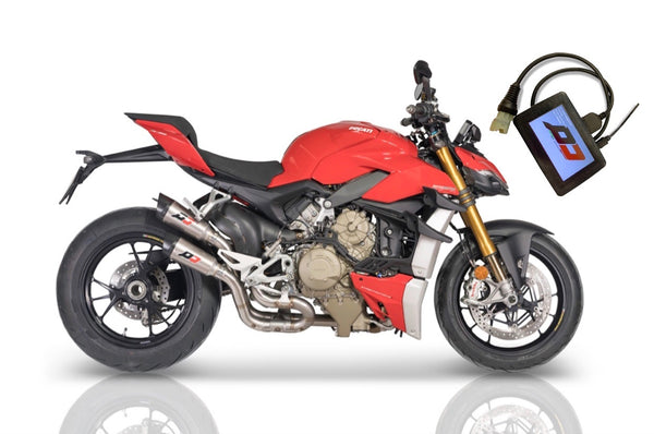 QD EXHAUST DUCATI Offerta bundle! Streetfighter V4 Impianto Semi-completo + QD ECU Tuning