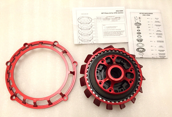 STM DUCATI EVOLUZIONE EVO-GP SLIPPER CLUTCH COMPLETE WITH 40T PLATES AND BASKET / FDU-S300 - DennisPowerSport - 1