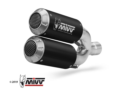 MIVV DUCATI MONSTER 821 2018 > 2020 MK3 BLACK STAINLESS STEEL Exhausts D.042.SM3B